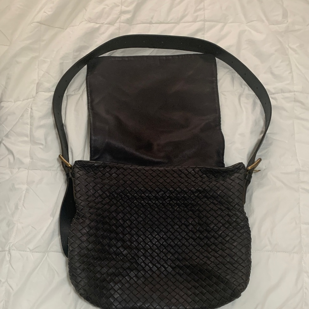 Bottega Veneta Woven Leather Crossbody Bag - Espresso Brown - Picture 2 of 10